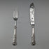 1836 British Antique Pure Silver Handle Fish Cutlery Pair Elkington